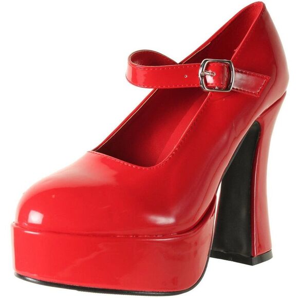 Ellie Shoes Women's 557-Eden Platform Pump 8 Red - Picture 1 of 2